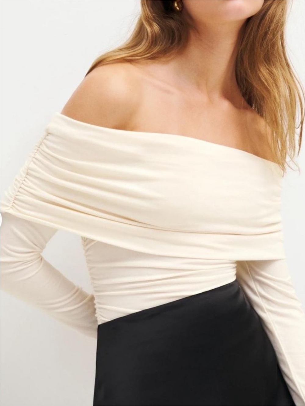 Reformation Off Shoulder Florentina Knit Top